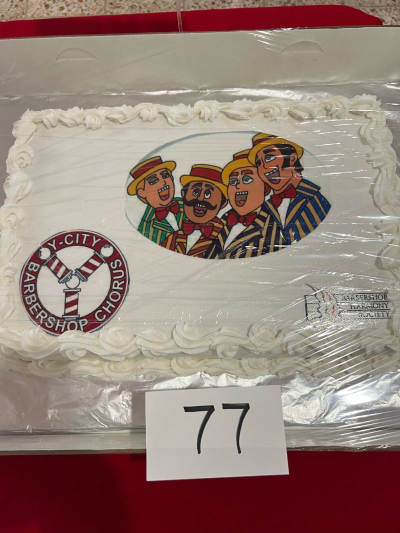 Carr Center Cake Auction Entry Y-City Barbershop Chorus