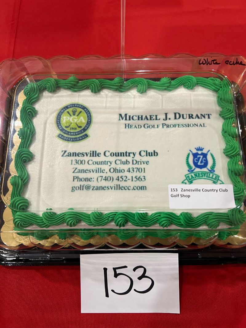 Carr Center Cake Auction Entry Zanesville Country Club Golf Shop