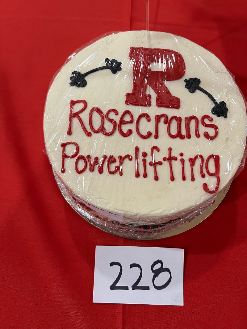 Carr Center Cake Auction Entry Bishop Rosecrans Power Lifting Club