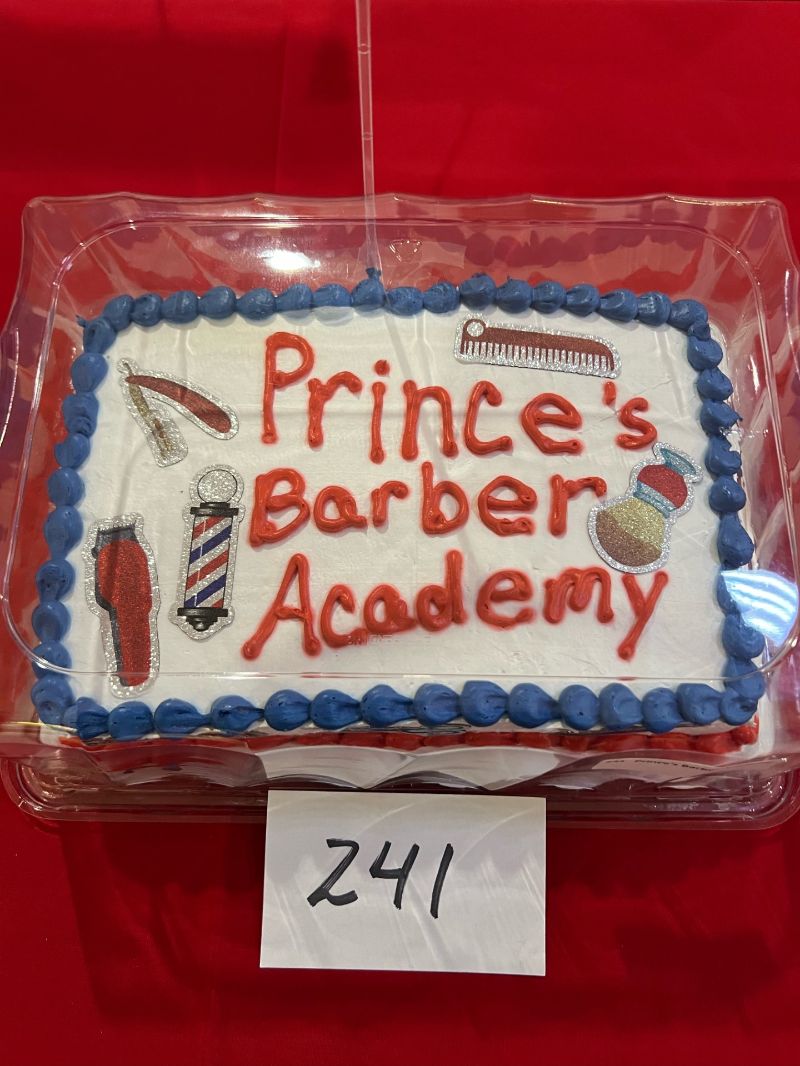 Carr Center Cake Auction Entry Prince's Barber Academy