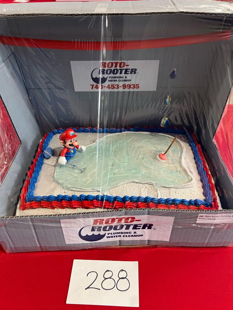 Carr Center Cake Auction Entry Roto-Rooter Plumbing & Water Cleanup