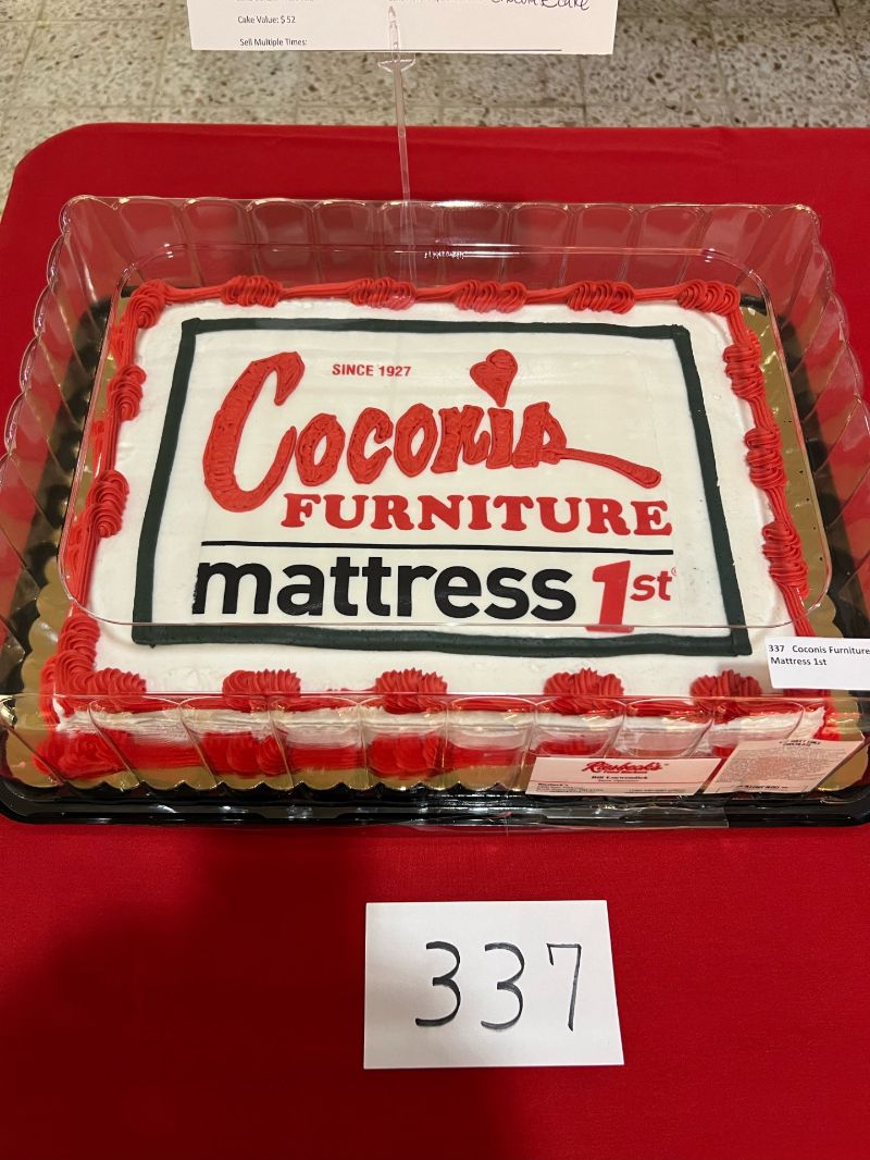 Carr Center Cake Auction Entry Coconis Furniture-Mattress 1st