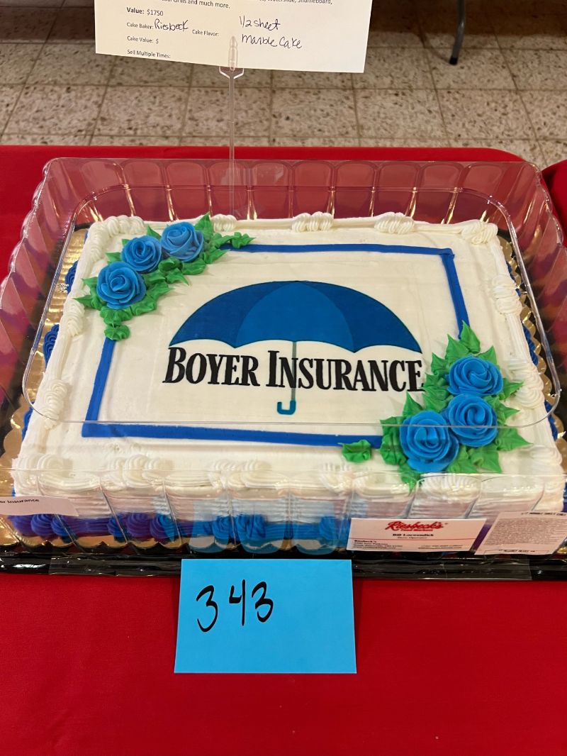 Carr Center Cake Auction Entry Boyer Insurance 