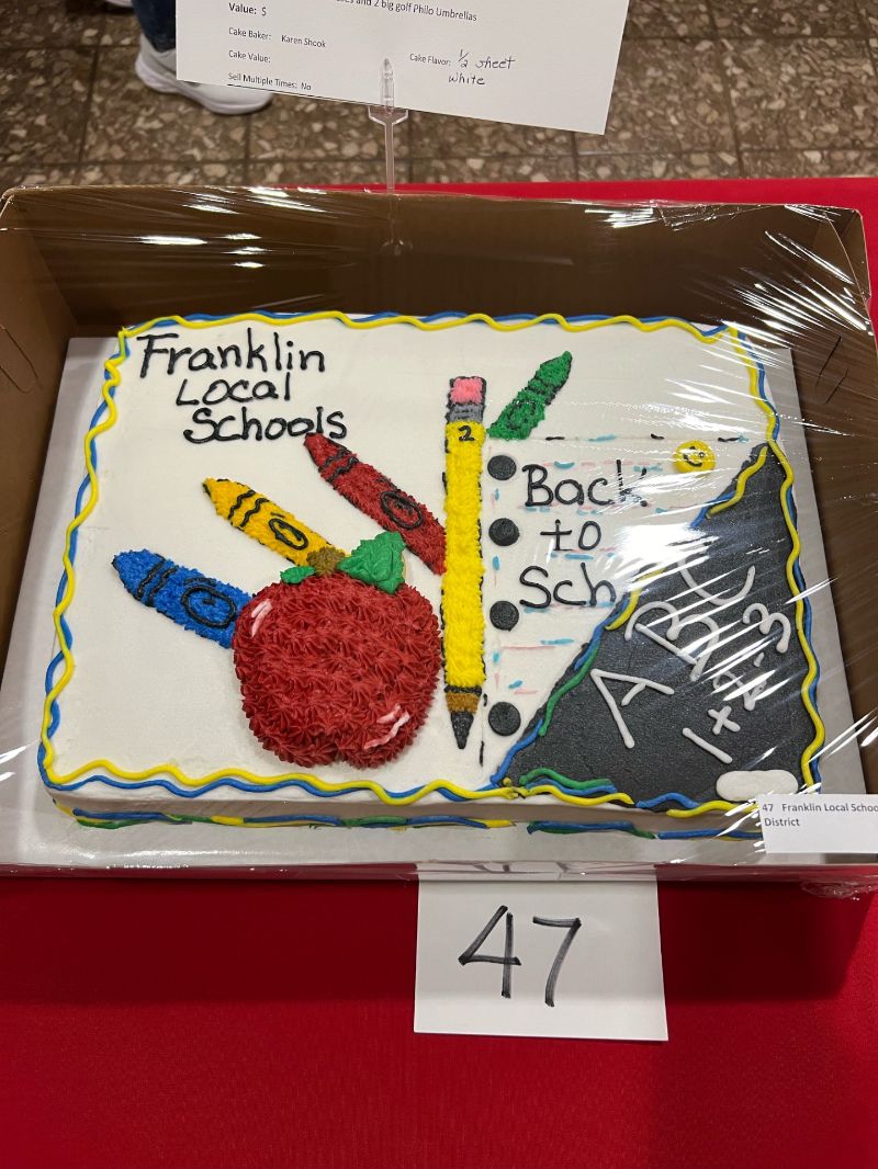 Carr Center Cake Auction Entry Franklin Local School District