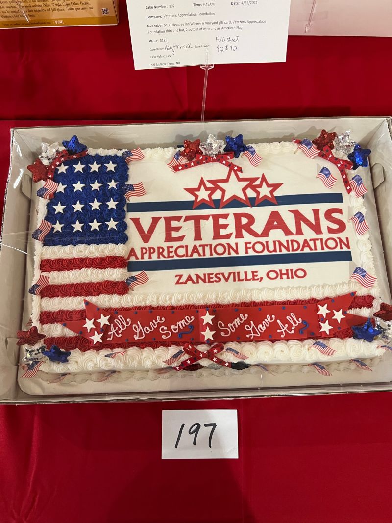 Carr Center Cake Auction Entry Veterans Appreciation Foundation