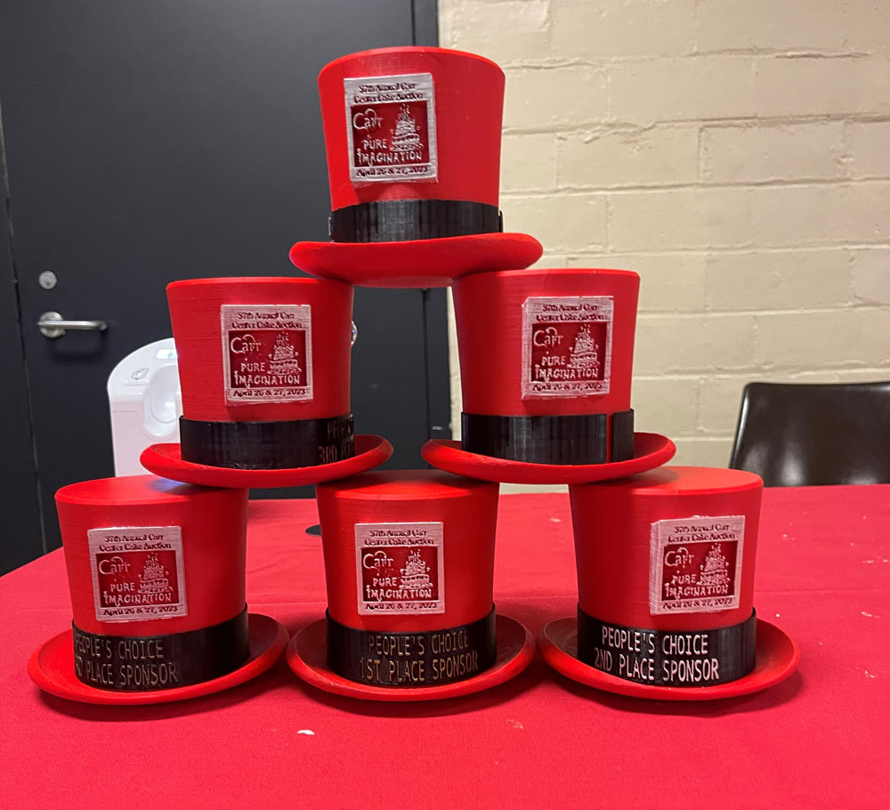 The Carr Center Cake Auction Trophies